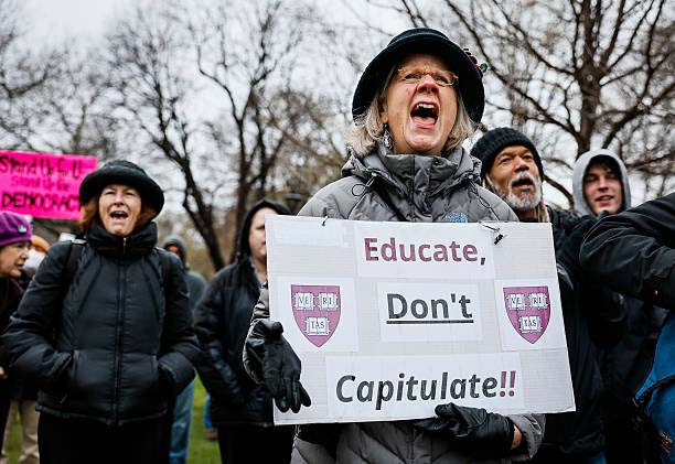 harvard-antisemitism-protest-2025 हार्वर्ड में एंटीसेमिटिज़्म के खिलाफ छात्रों का प्रदर्शन