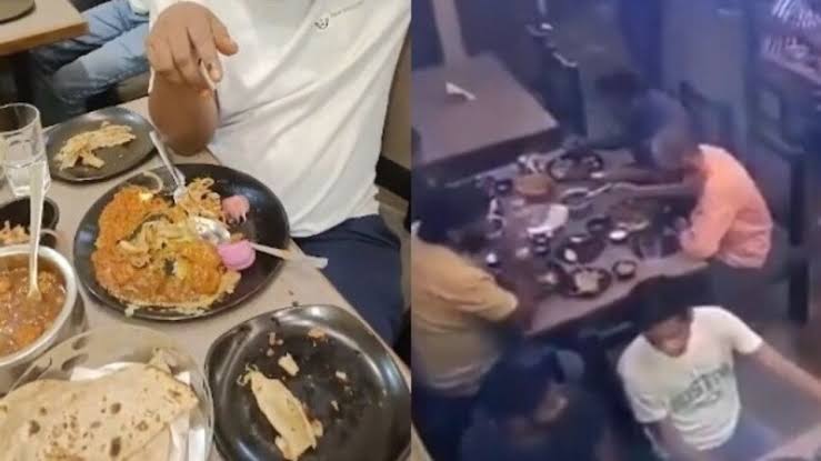 Gorakhpur Veg Food Controversyवेज खाने में हड्डी की बात पर गोरखपुर में बवाल, CCTV में दिखा पूरा 'खेल', पुलिस ने धक्का देकर निकाला बाहर 14