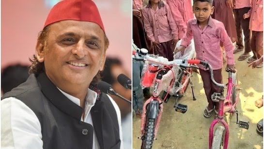 Akhilesh Yadav Sitapur child bicycle टूटी-फूटी साइकिल पर बच्चे का संघर्ष देख पसीजा अखिलेश यादव का दिल, नई साइकिल पाकर खिले मासूम जैद के चेहरे पर फूल जैसे मुस्कान