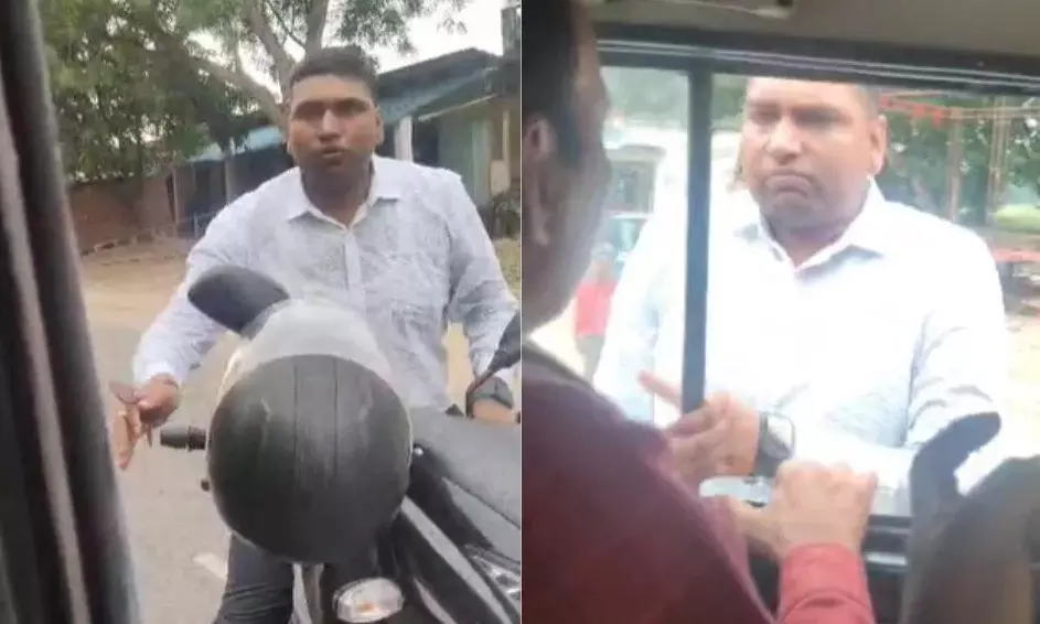 Shani Shukla Jaunpur Viral Video जौनपुर में भाजपा मंडल अध्यक्ष की गुंडागर्दी! पुलिस जीप रोककर राजस्व अधिकारी से की अभद्रता  प्रशासन में मचा हड़कंप
