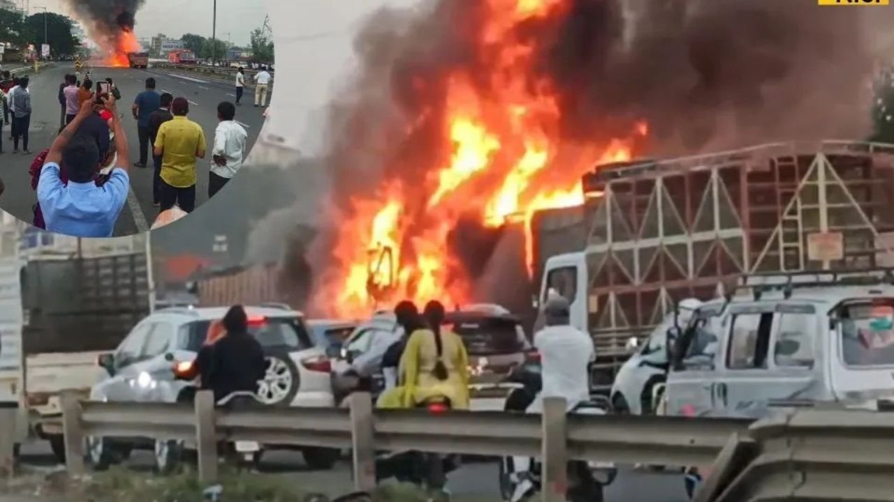 Pune Highway Accident Update: दो कंटेनर भिड़े, आग और दर्दनाक हादसा, राहत कार्य जारी