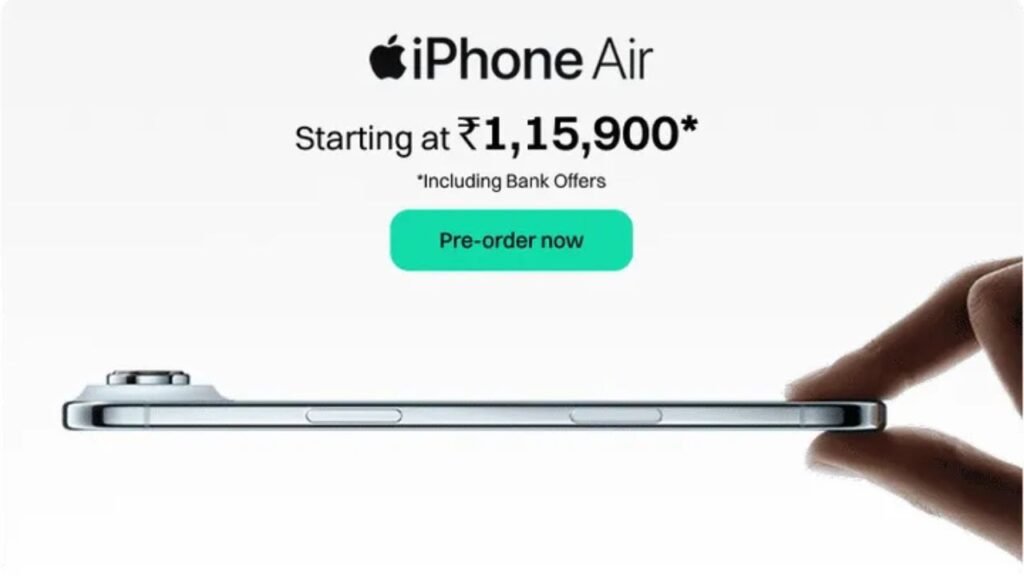 Black Friday Sale: iPhone Air पर 11,000 रुपये का बंपर ऑफर, आज तक इतना सस्ता नहीं मिला! 2 Black Friday Sale: iPhone Air पर 11,000 रुपये की जोरदार छूट, मौका बिल्कुल न गंवाएं