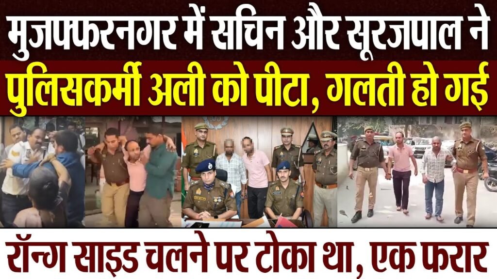 मुज़फ्फरनगर में ट्रैफिक पुलिसकर्मी जमी़न अली पर हमला करने वाले सचिन और सूरजपाल गिरफ्तार Traffic Policeman पर हमला बना सुर्खियों का विषय, चार साल की बच्ची को पुलिस ने तोड़कर बचाया 2